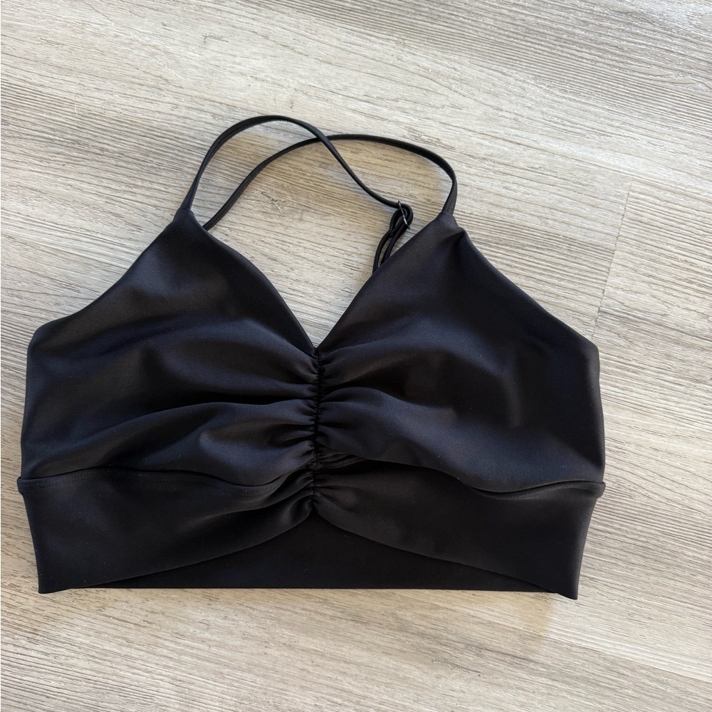 Alo Black Ruched sports bra